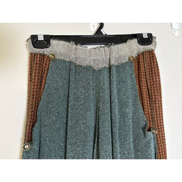 Look Boho Patchwork Raw Seam Multi-pattern Multi-fabric Size 1 Top Pant Set - Picture 5 of 10